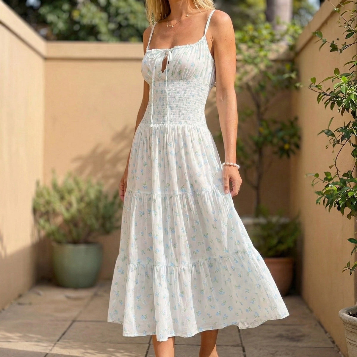 Zinnia Floral Midi Sundress