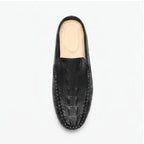 Black leather mules on a white background - 3