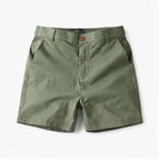 Green cotton shorts on a white background