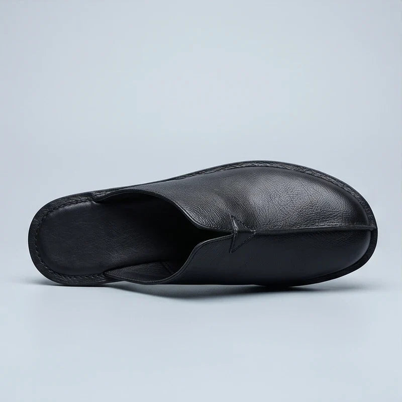 4215Black Quinlan Genuine Leather Backless Mules product photo - 3