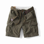 Green shorts on a white background