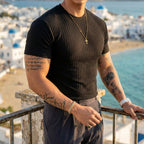 Bexley Men's Ribbed Stretch Crew Tee
