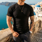 Bexley Men's Ribbed Stretch Crew Tee