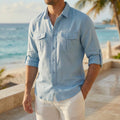 Seaforth Men's Linen Button-Up Shirt