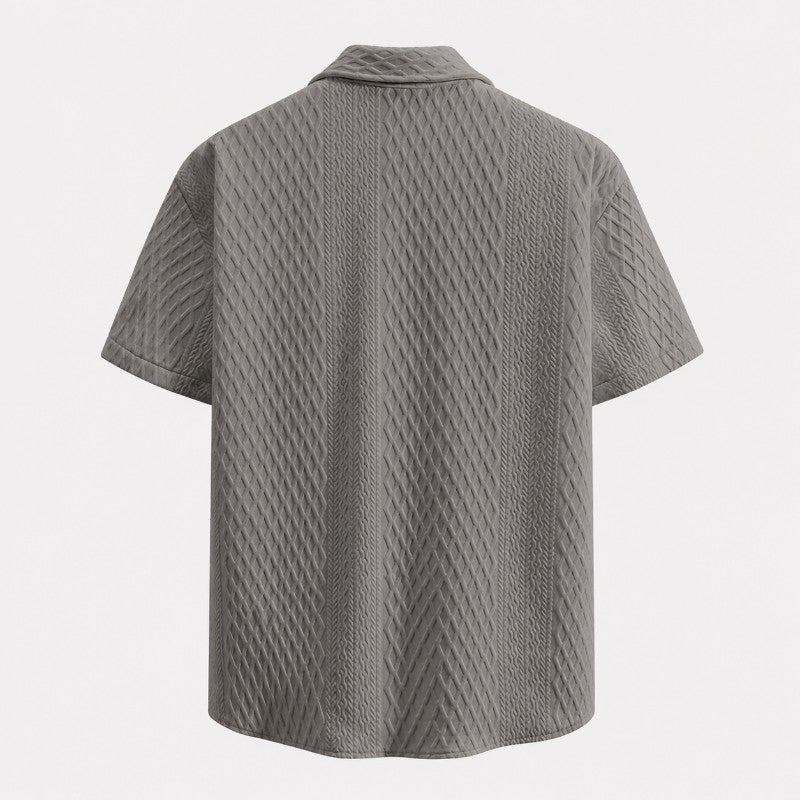 Galway Men's Cotton Jacquard Short Sleeve Shirt