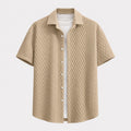 Galway Men's Cotton Jacquard Short Sleeve Shirt