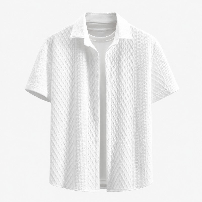 Galway Men's Cotton Jacquard Short Sleeve Shirt