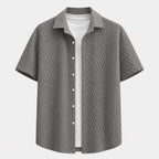 Galway Men's Cotton Jacquard Short Sleeve Shirt