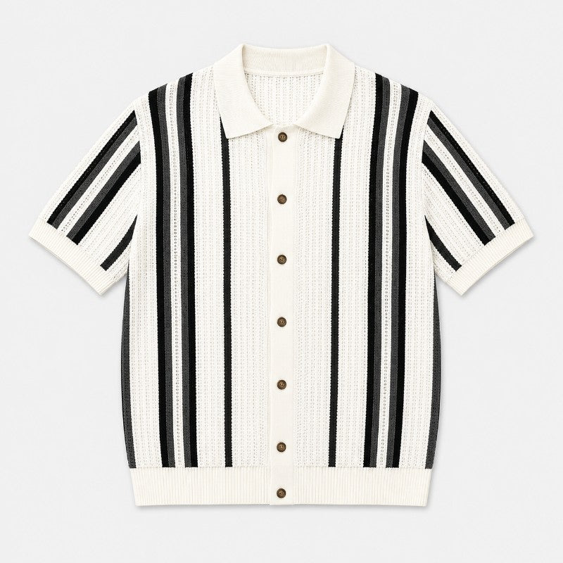 Hartley Men's Knit Button-Up Polo