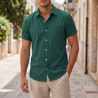 Theron Men's Relaxed Short Sleeve Button Up Shirt