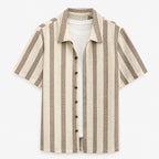 Ashland Men's Striped Knit Button-Up Shirt