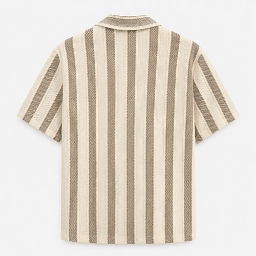 Ashland Men's Striped Knit Button-Up Shirt