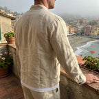 Carrick Men's Linen Cardigan Overshirt