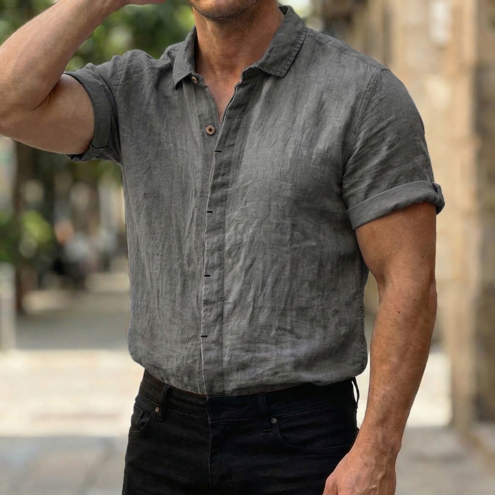 Grayson Men's Linen Button Shirt