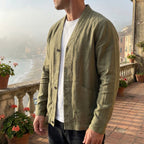 Carrick Men's Linen Cardigan Overshirt