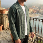 Carrick Men's Linen Cardigan Overshirt