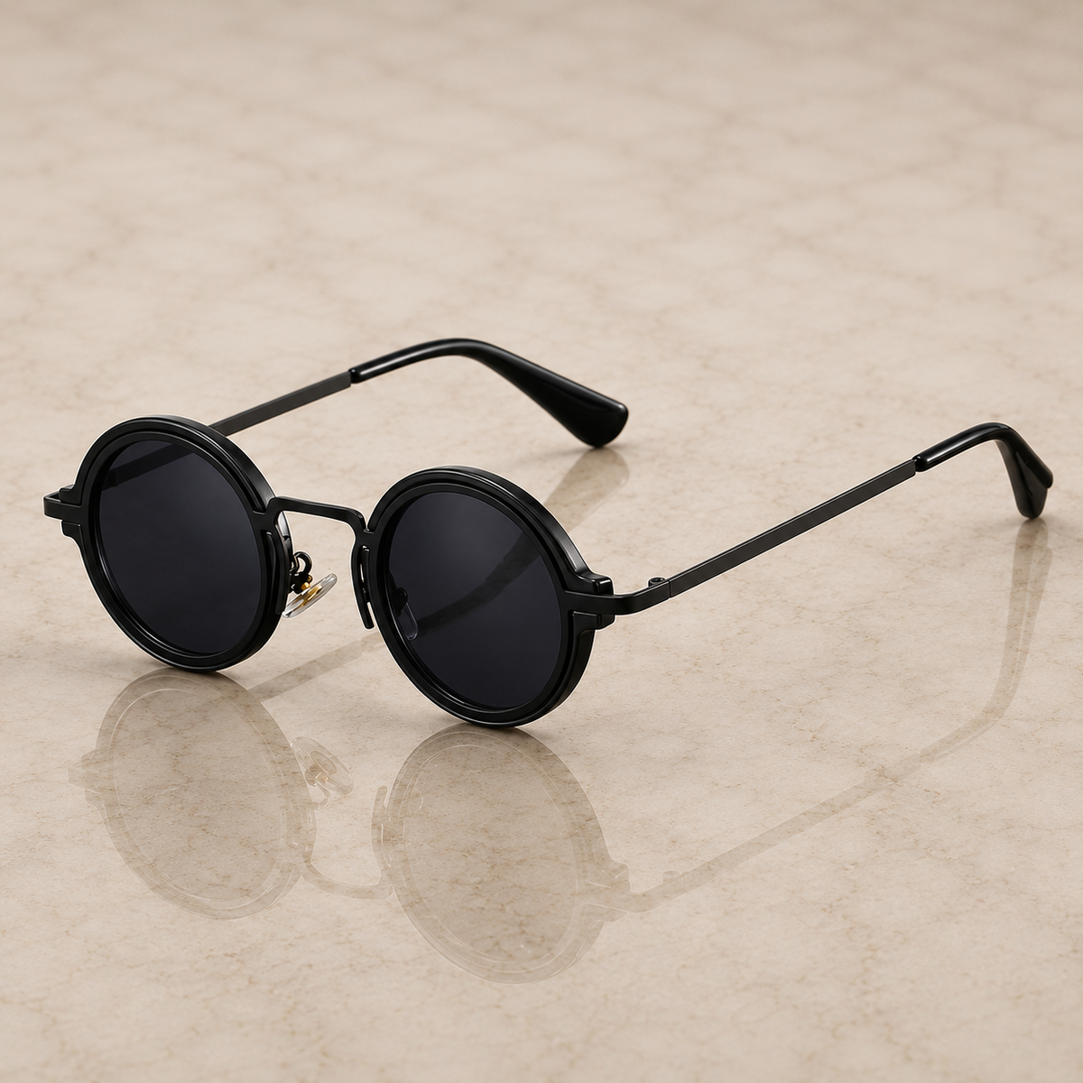 Lysander Gradient Round Sunglasses