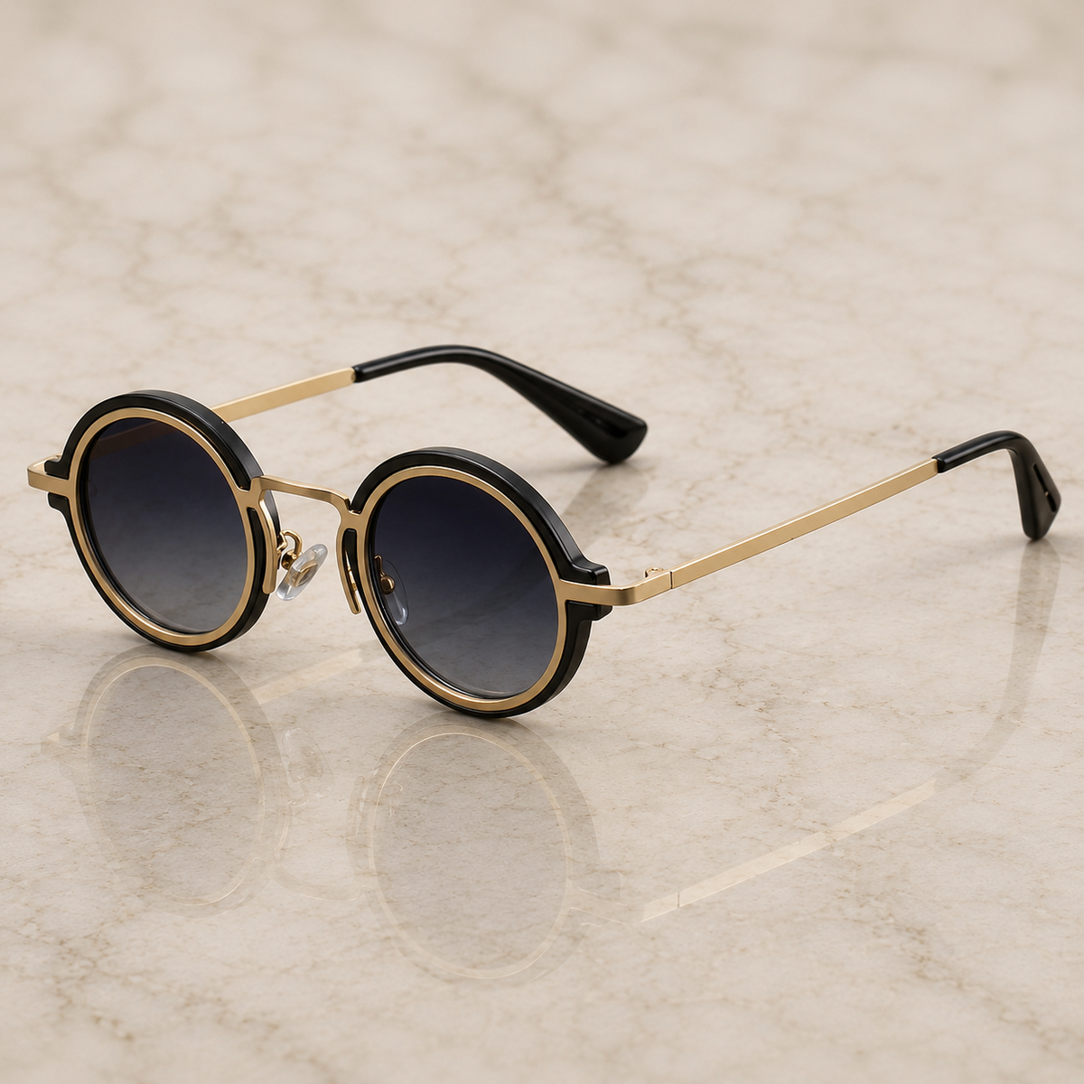 Lysander Gradient Round Sunglasses