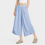 Brenna Women's Gingham Wide Leg Pants